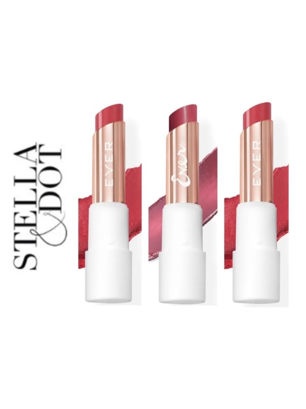 3PC Ever Beauty by Stella & Dot SMOOTH PEPTIDE LIP THERAPY TRIO Lip Plump